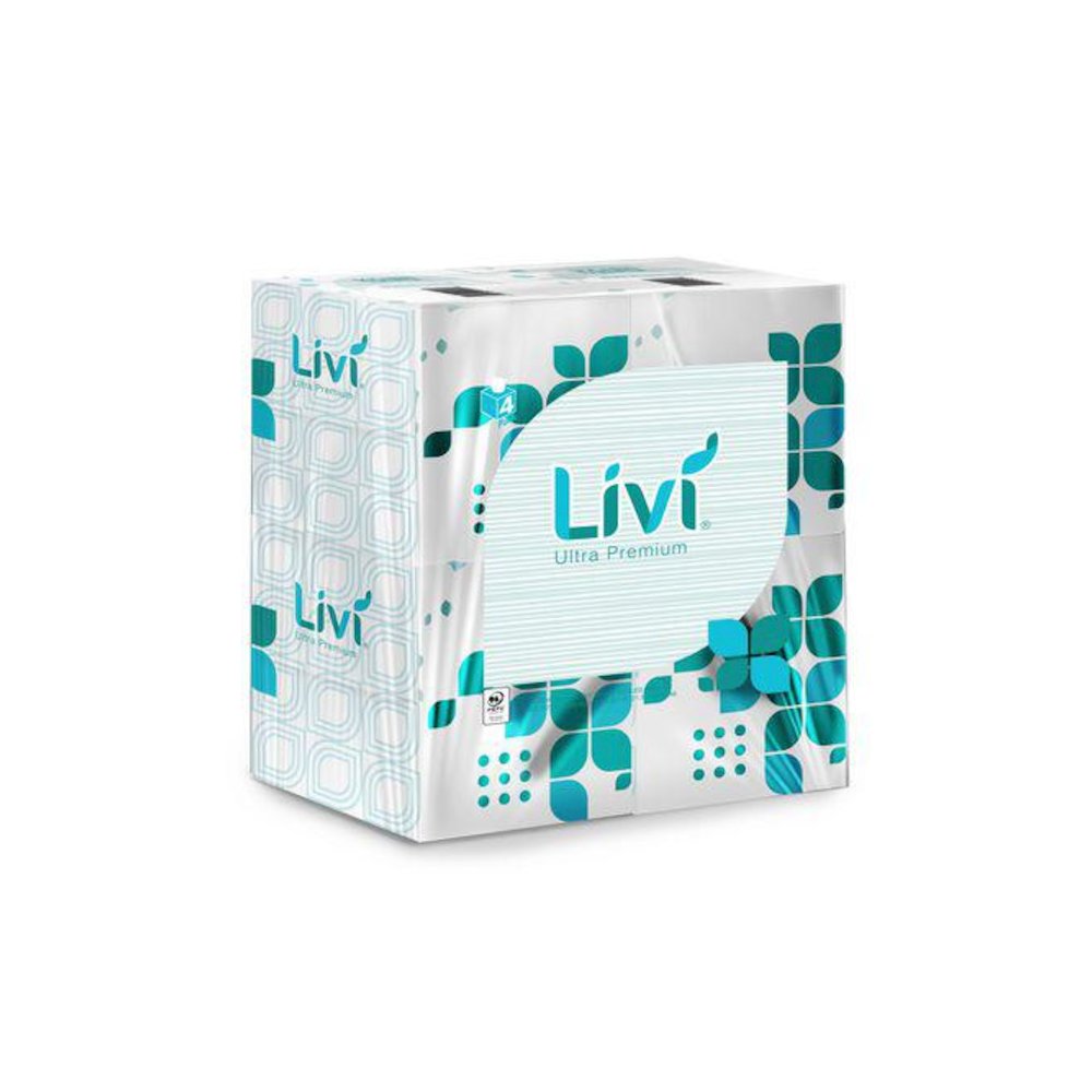 Facial Tissue, Cube Box, 2-Ply, White, 80 Sheets/Box, 4 Boxes/Pack, 6 Packs/Carton. Picture 2