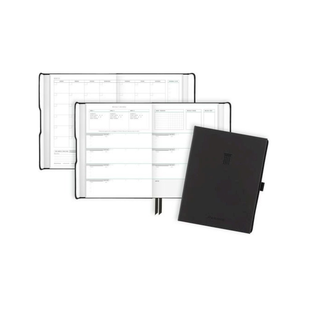 Foundation Undated Weekly/Monthly Planner, 8.5" x 6.75", Black Cover, 12-Month: Undated. Picture 4