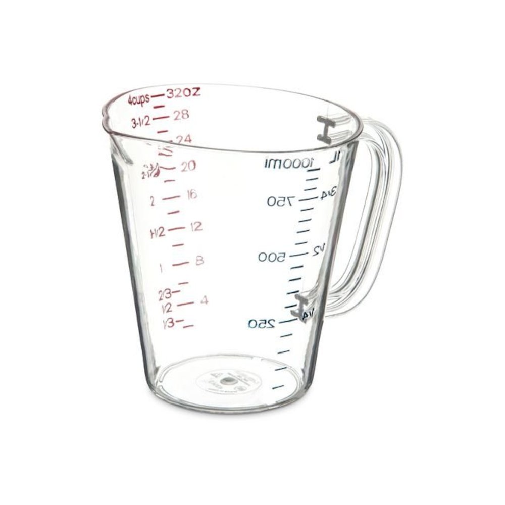 Commercial Measuring Cup, 1 qt, Plastic, Clear. Picture 1