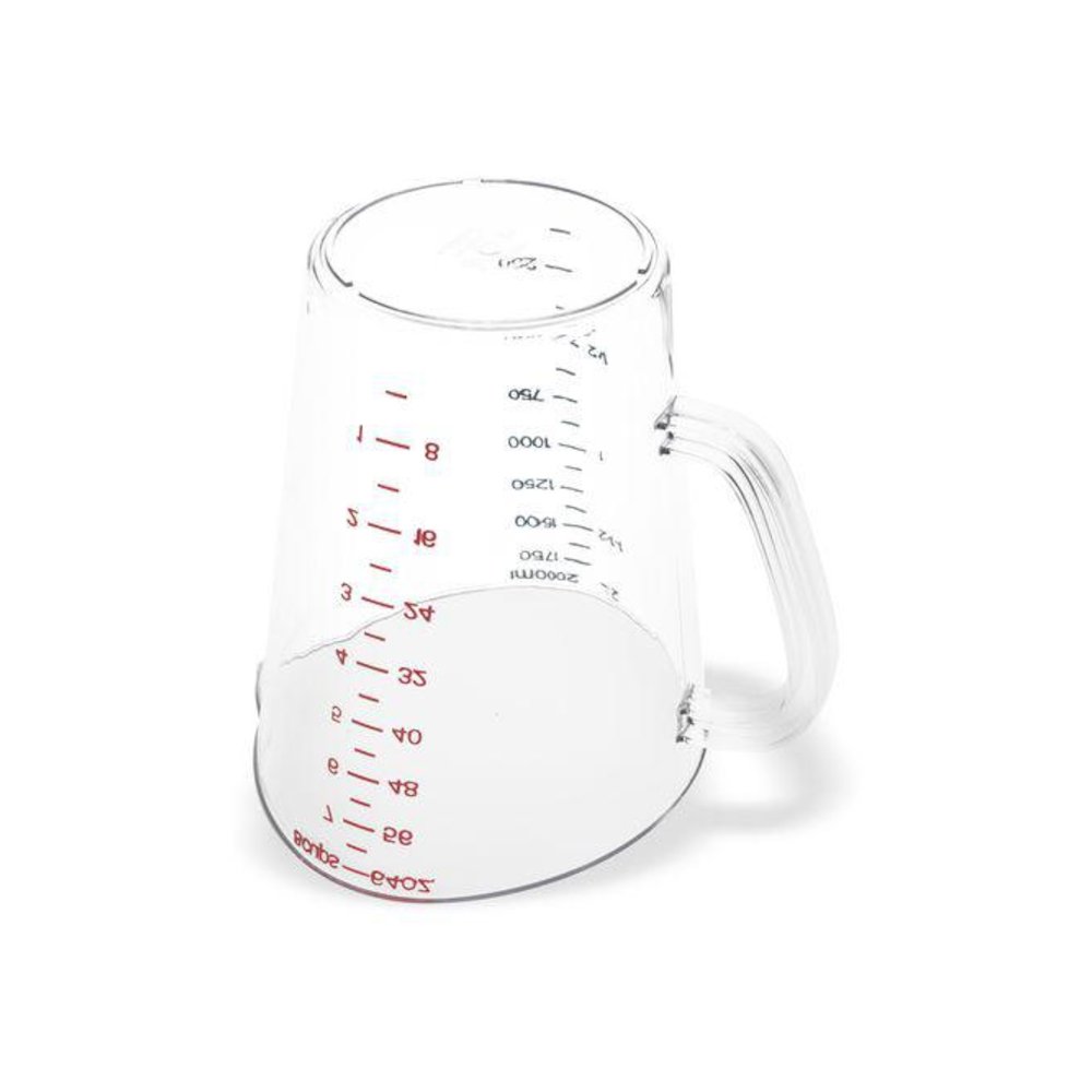 Commercial Measuring Cup, 0.5 gal, Plastic, Clear. Picture 4