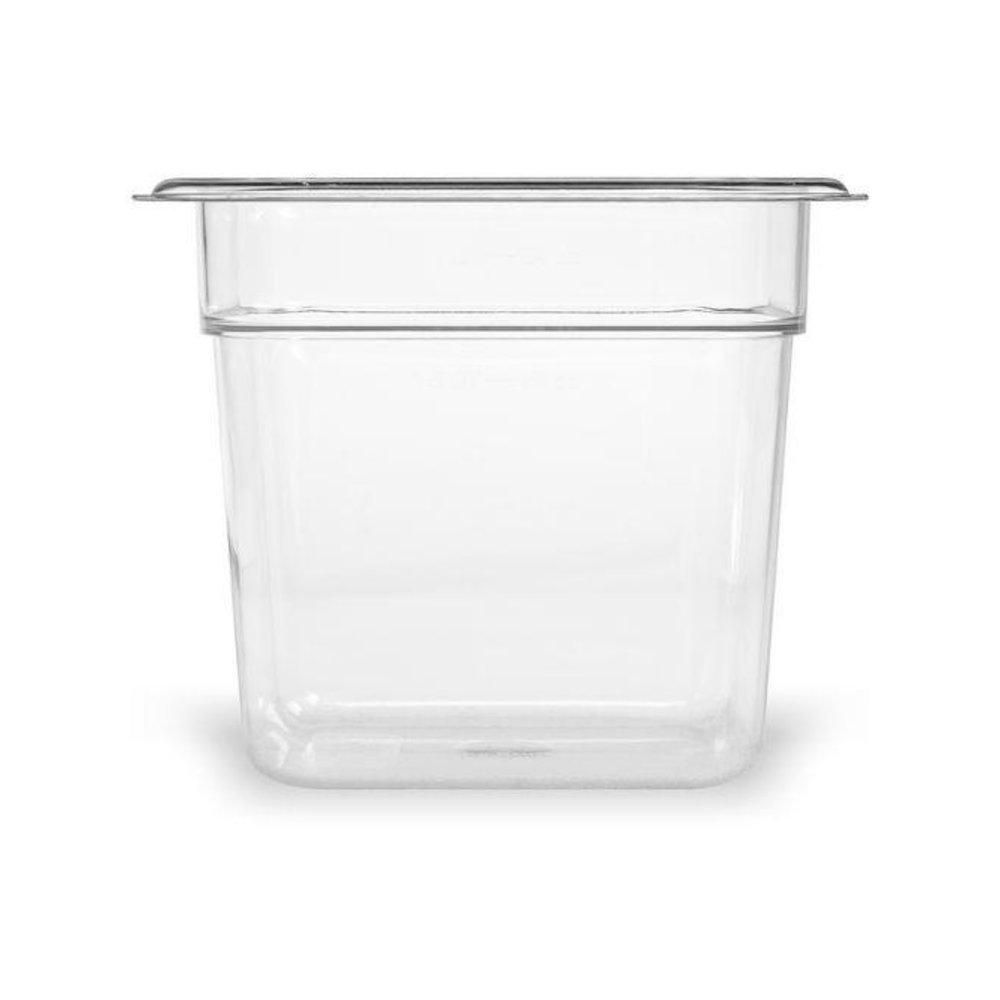 StorPlus Polycarbonate Food Pan, 2.5 qt, 6.38 x 6.75 x 6, Clear, Plastic. Picture 2