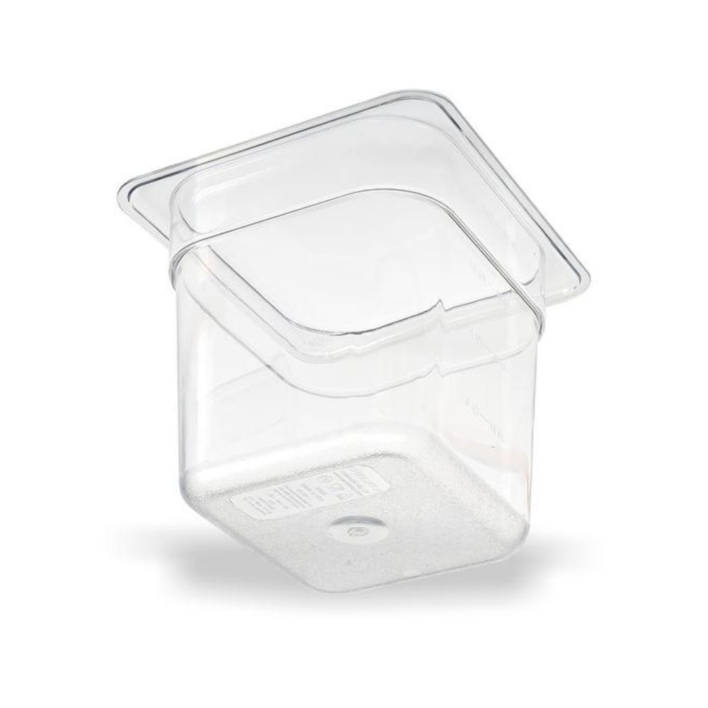 StorPlus Polycarbonate Food Pan, 2.5 qt, 6.38 x 6.75 x 6, Clear, Plastic. Picture 3