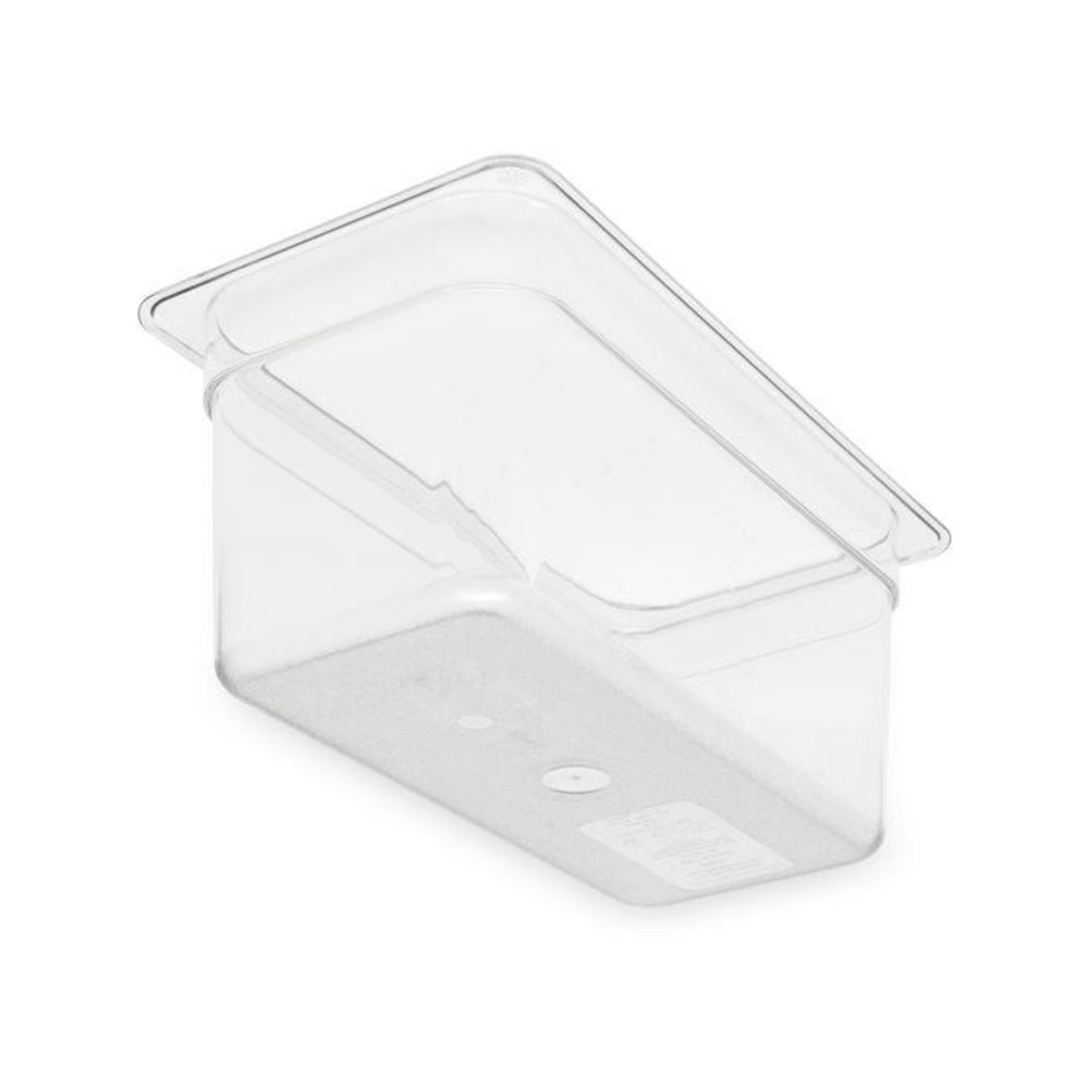 StorPlus Polycarbonate Food Pan, 5.7 qt, 6.88 x 12.75 x 6, Clear, Plastic. Picture 3