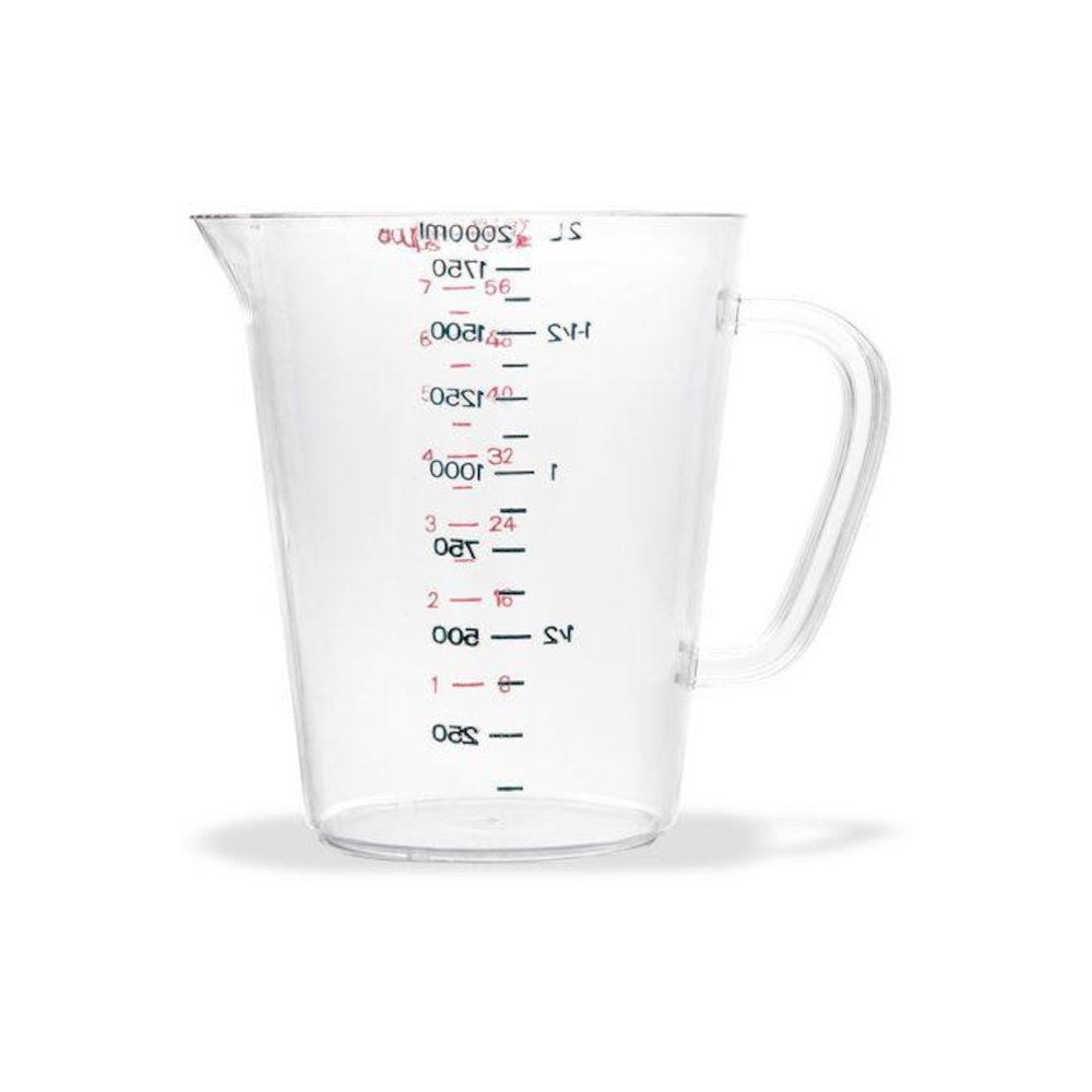 Commercial Measuring Cup, 0.5 gal, Plastic, Clear. Picture 2