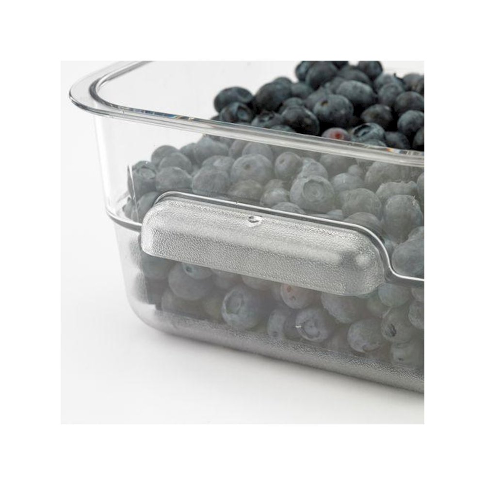 Squares Polycarbonate Food Storage Container, 2 qt,  7.13 x 7.13 x  3.8, Clear, Plastic. Picture 3