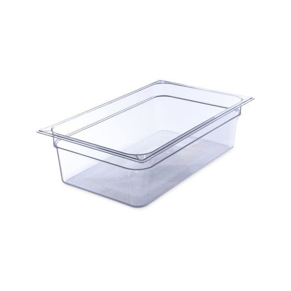 StorPlus Polycarbonate Food Pan, 19.4 qt, 12.5 x 20.75 x 6, Clear, Plastic. Picture 1