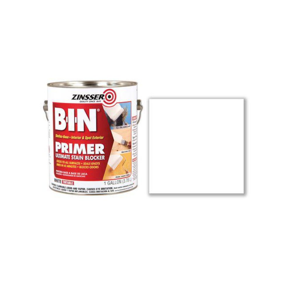 BIN Shellac-Base Interior and Spot Exterior Primer, Flat White, 1 gal Bucket/Pail, 2/Carton. Picture 2