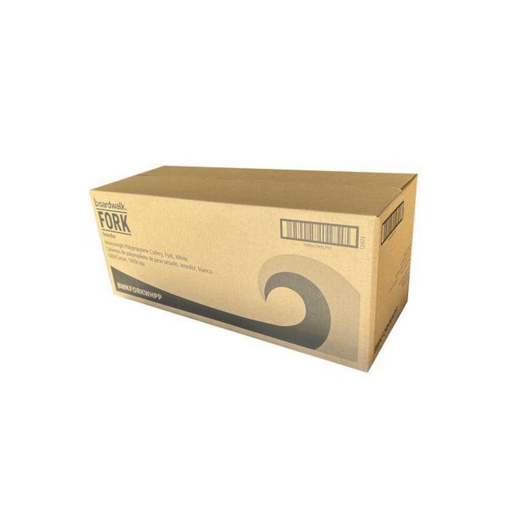 Heavyweight Polypropylene Cutlery, Fork, 7.09", Plastic, White, 1,000/Carton. Picture 4