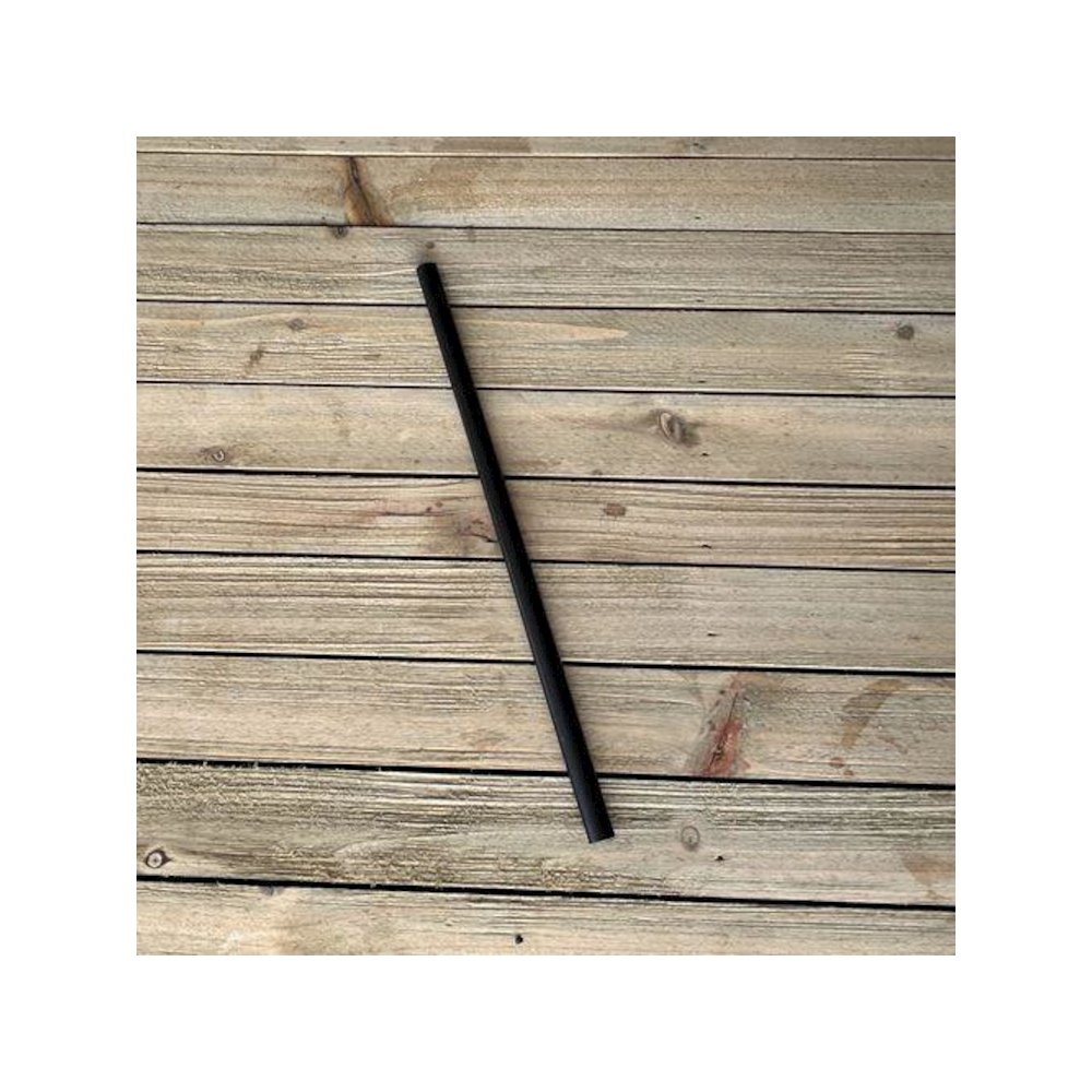 Wrapped Giant Straws, 7.75", Polypropylene, Black, 300/Pack, 24 Packs/Carton. Picture 3