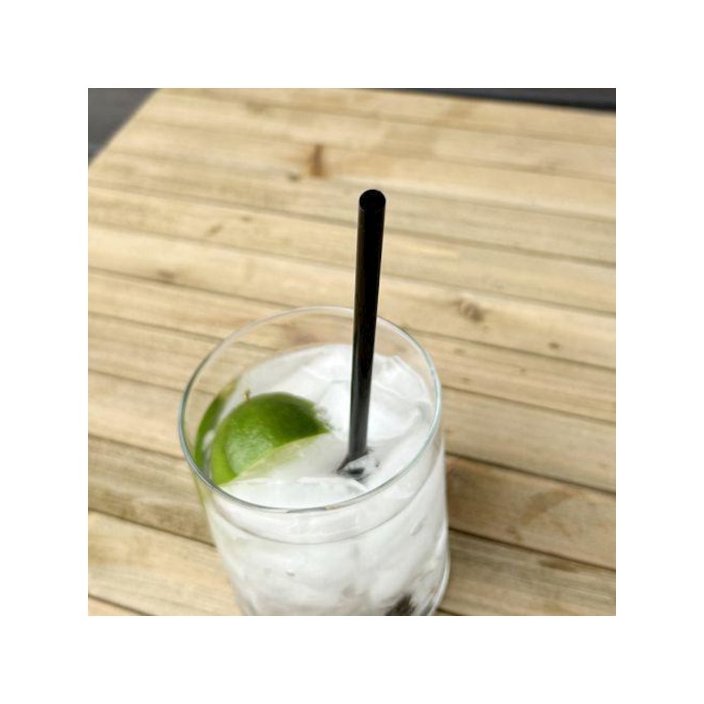 Jumbo Straws, 7.75", Polypropylene, Black, 250/Pack, 50 Packs/Carton. Picture 4