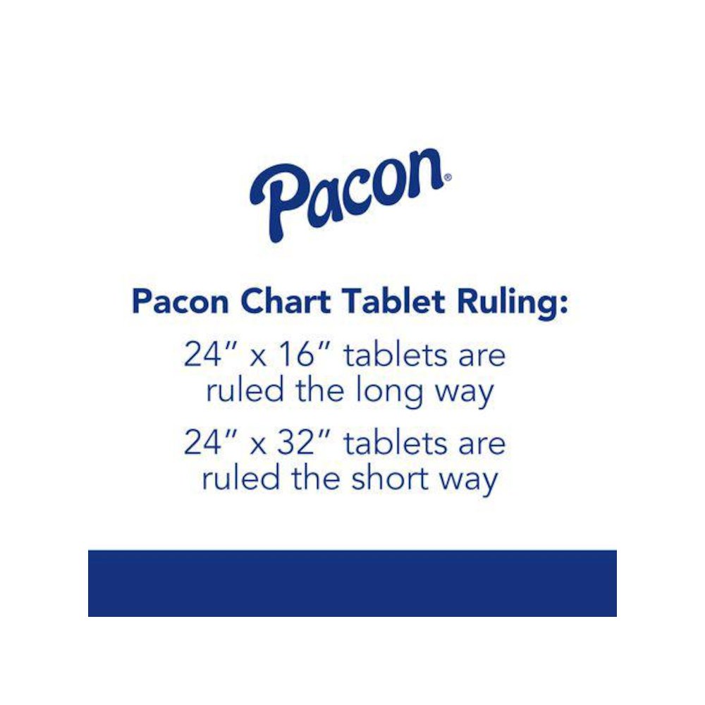 Chart Tablets, Presentation Format (1.5" Rule), (25) White 24 x 32 Sheets, 12/Carton. Picture 3