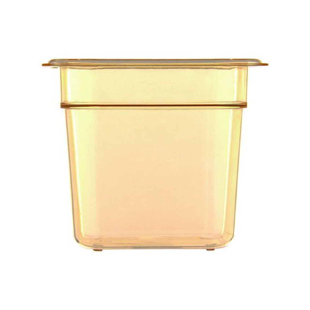 StorPlus High Heat Food Pan, 2.5 qt, 6.38 x 6.75 x 6, Amber, Plastic. Picture 3