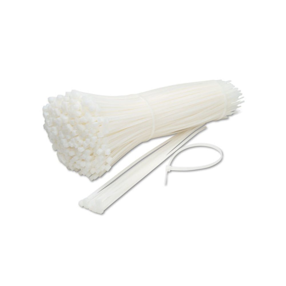 Nylon Cable Ties, 11 x 0.19, 50 lb, Natural, 500/Pack. Picture 2
