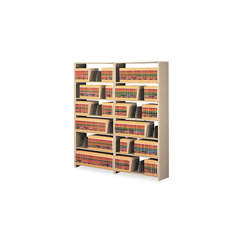 Snap-Together Seven-Shelf Closed Add-On Unit, Steel, 36w x 12d x 88h, Sand. Picture 1