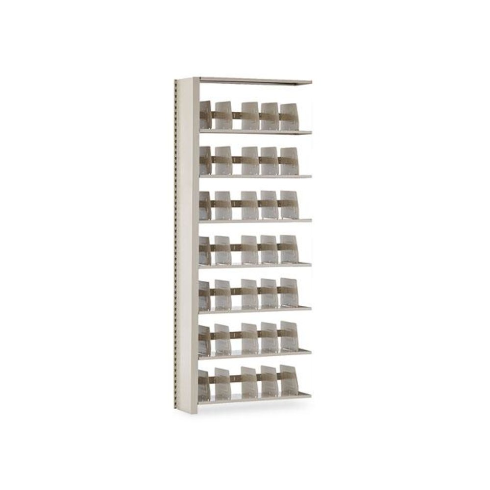 Snap-Together Seven-Shelf Closed Add-On Unit, Steel, 36w x 12d x 88h, Sand. Picture 2