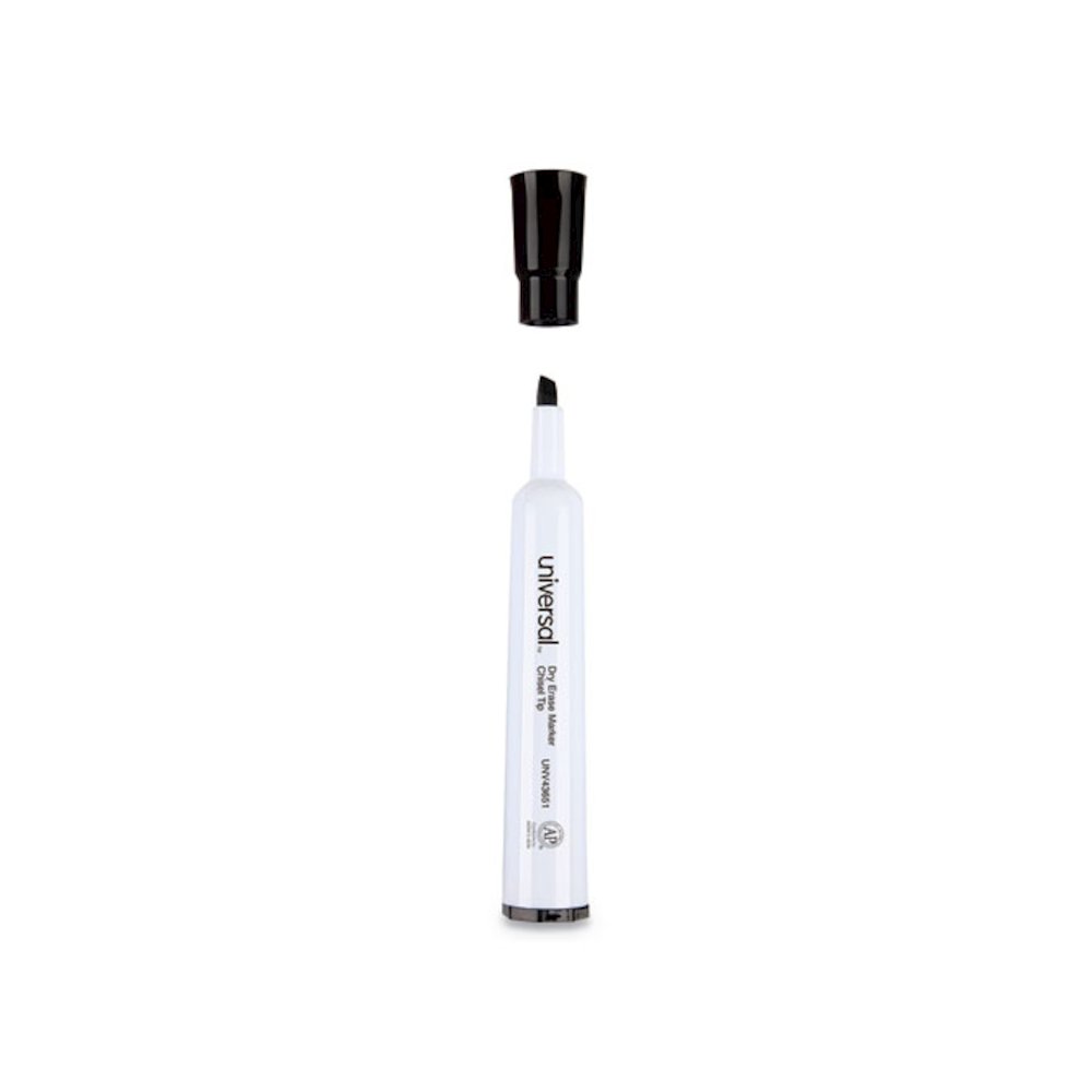 Dry Erase Marker, Broad Chisel Tip, Black, Dozen. Picture 5