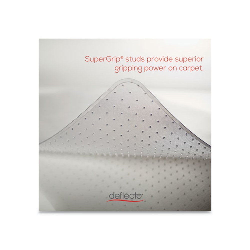 RollaMat Frequent Use Chair Mat for Medium Pile Carpet, Rectangular with Lip, Beveled Edges, 36" x 48", Clear, Ships Flat. Picture 4