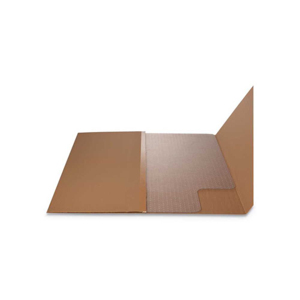 RollaMat Frequent Use Chair Mat for Medium Pile Carpet, Rectangular with Lip, Beveled Edges, 36" x 48", Clear, Ships Flat. Picture 3