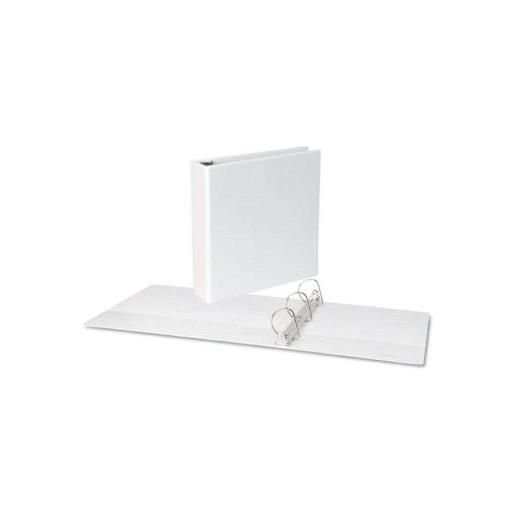 Slant D-Ring View Binder, 3 Rings, 2" Capacity, 11 x 8.5, White. Picture 1