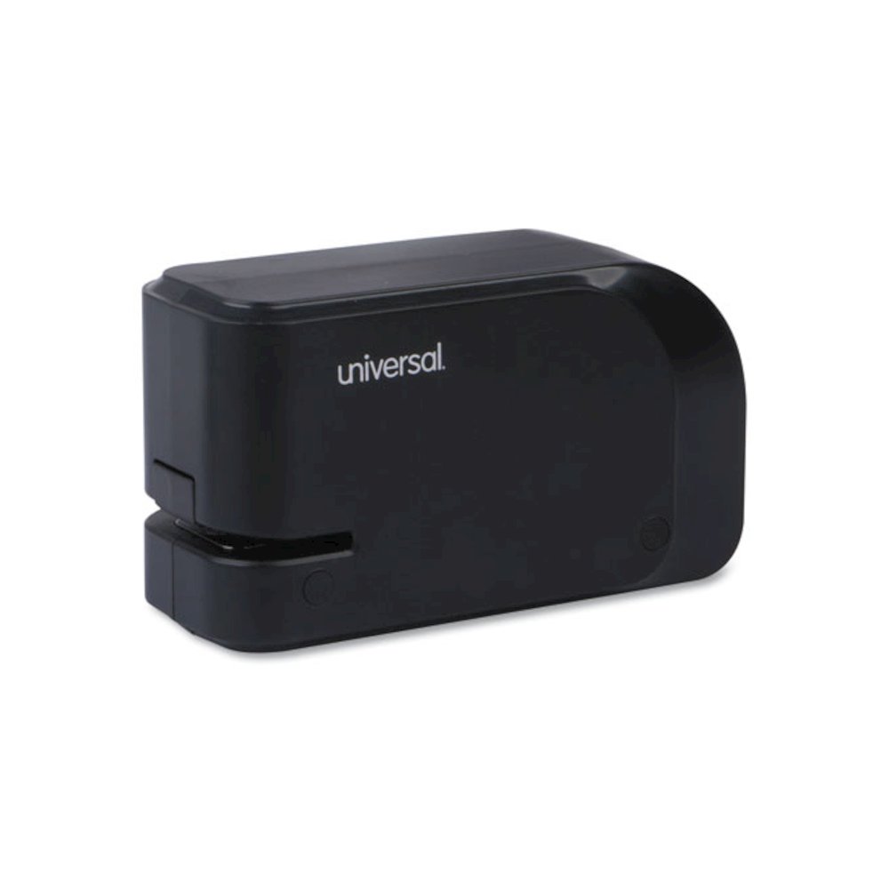 Half-Strip Electric Stapler with Staple Channel Release Button, 20-Sheet Capacity, Black. Picture 1