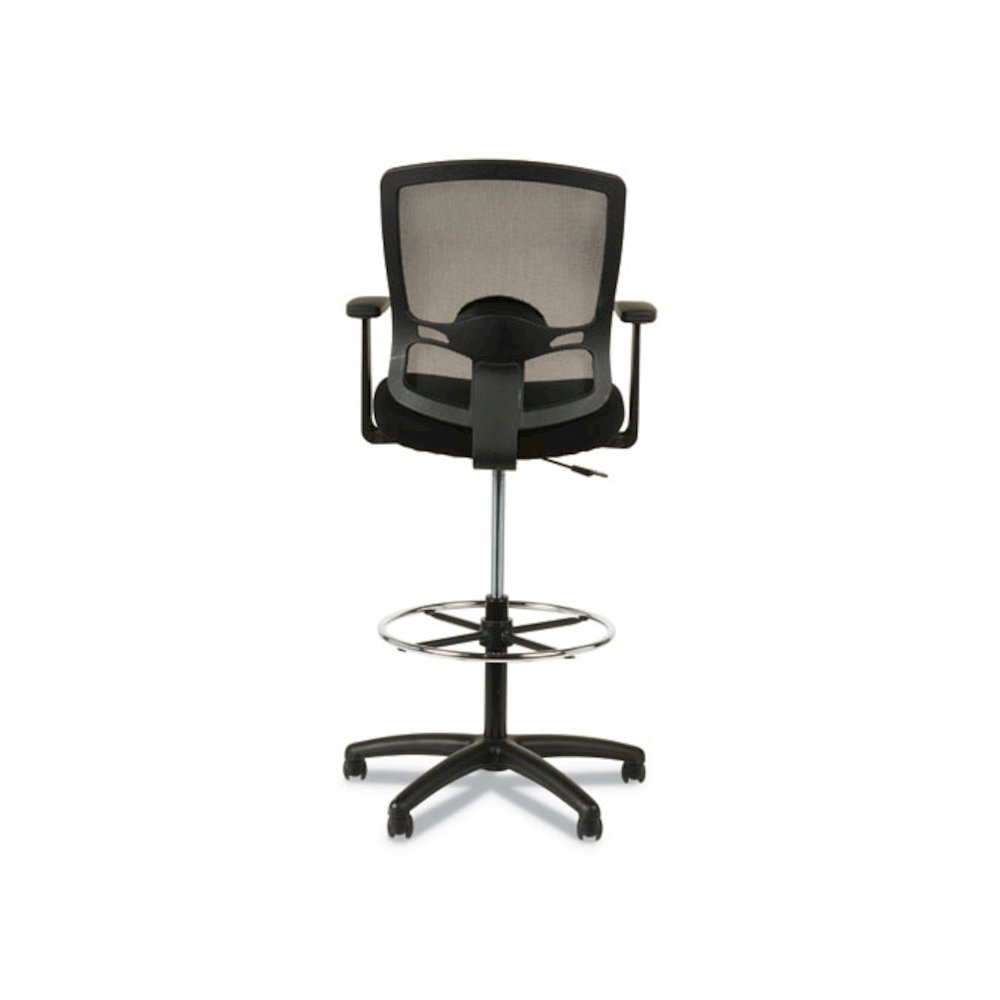 Alera Etros Series Mesh Stool, Supports Up to 275 lb, 25.19" to 35.23" Seat Height, Black. Picture 5