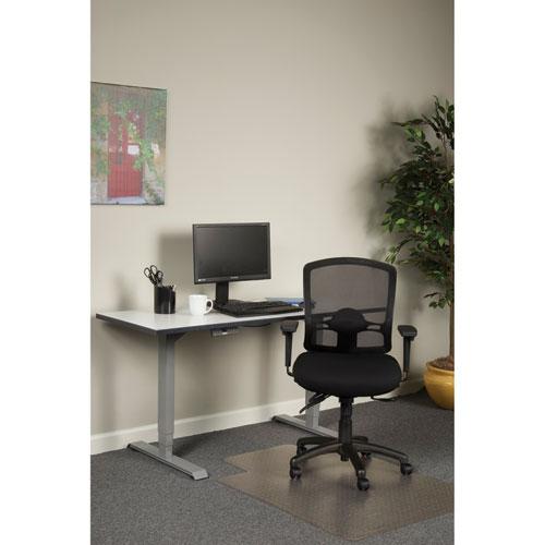 Alera Etros Series Mesh Mid-Back Petite Multifunction Chair, Supports Up to 275 lb, 17.16" to 20.86" Seat Height, Black. Picture 8