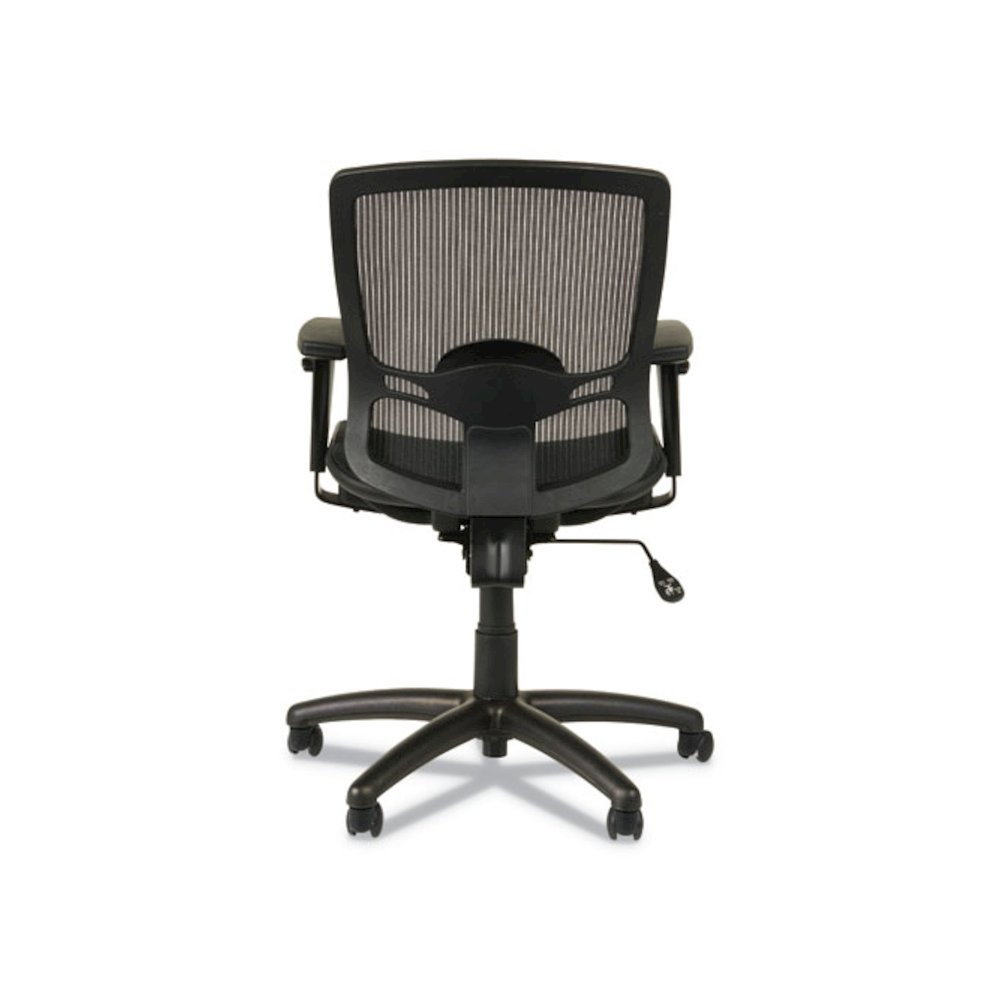Alera Etros Series Suspension Mesh Mid-Back Synchro Tilt Chair, Supports Up to 275 lb, 15.74" to 19.68" Seat Height, Black. Picture 7