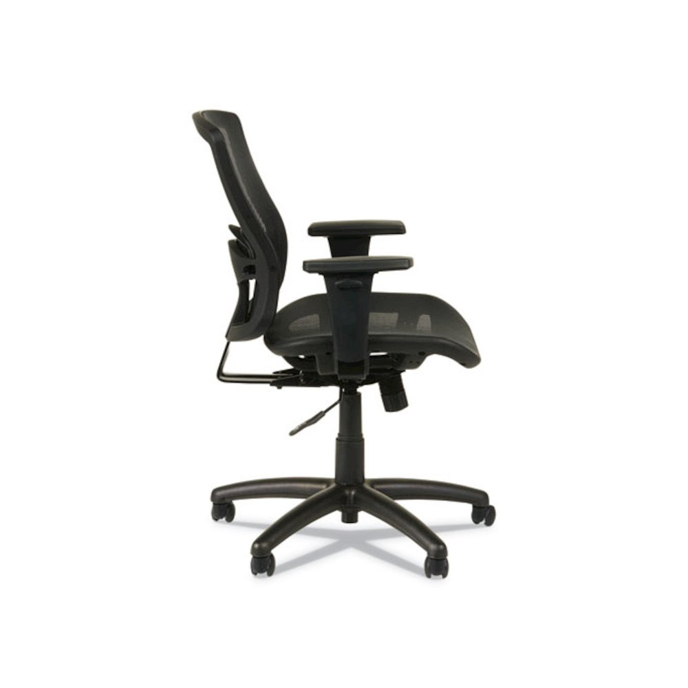 Alera Etros Series Suspension Mesh Mid-Back Synchro Tilt Chair, Supports Up to 275 lb, 15.74" to 19.68" Seat Height, Black. Picture 6