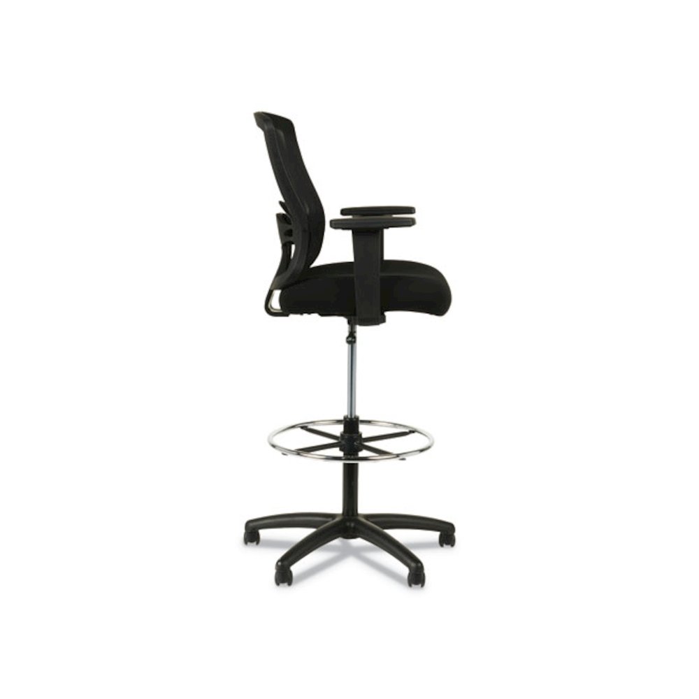 Alera Etros Series Mesh Stool, Supports Up to 275 lb, 25.19" to 35.23" Seat Height, Black. Picture 4