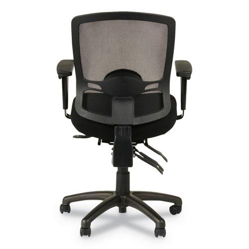 Alera Etros Series Mesh Mid-Back Petite Multifunction Chair, Supports Up to 275 lb, 17.16" to 20.86" Seat Height, Black. Picture 11