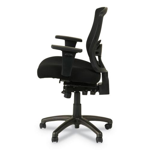 Alera Etros Series Mesh Mid-Back Petite Multifunction Chair, Supports Up to 275 lb, 17.16" to 20.86" Seat Height, Black. Picture 6