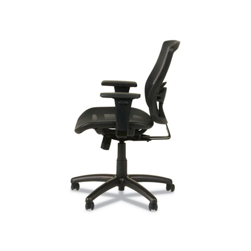 Alera Etros Series Suspension Mesh Mid-Back Synchro Tilt Chair, Supports Up to 275 lb, 15.74" to 19.68" Seat Height, Black. Picture 8