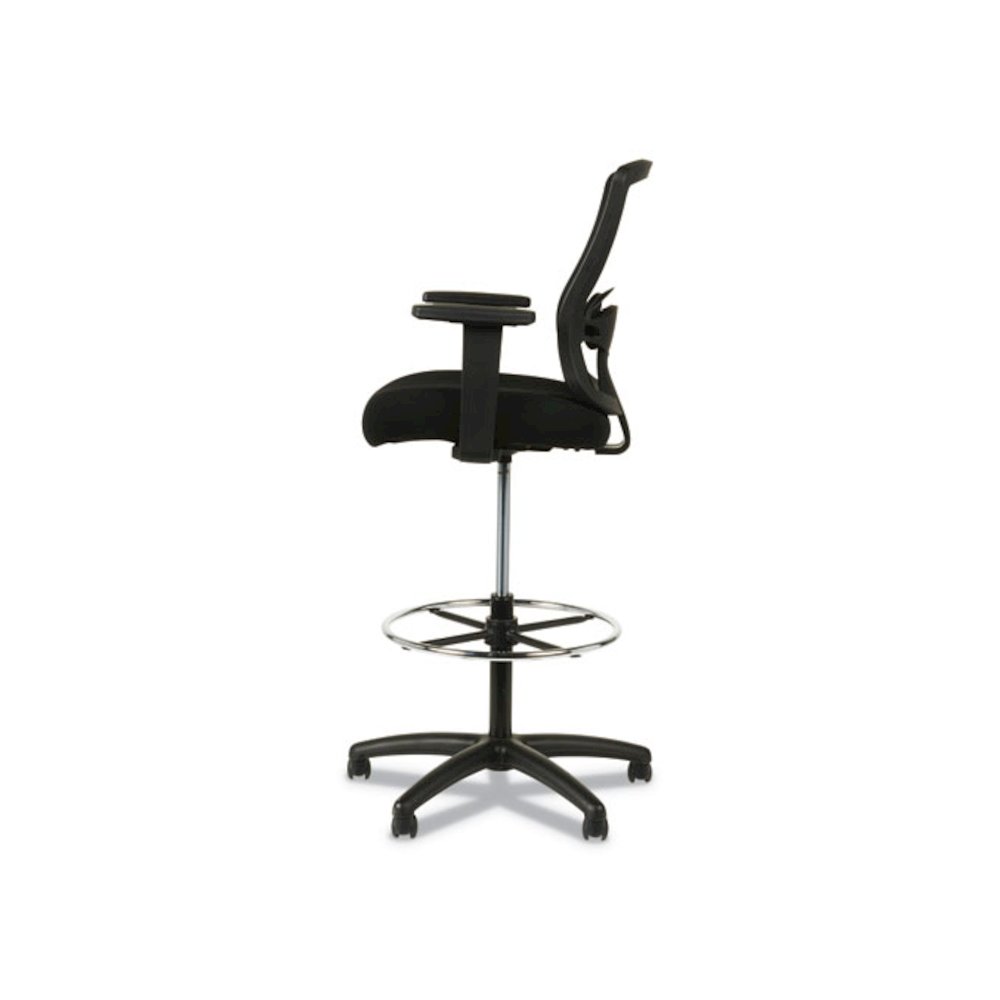 Alera Etros Series Mesh Stool, Supports Up to 275 lb, 25.19" to 35.23" Seat Height, Black. Picture 6
