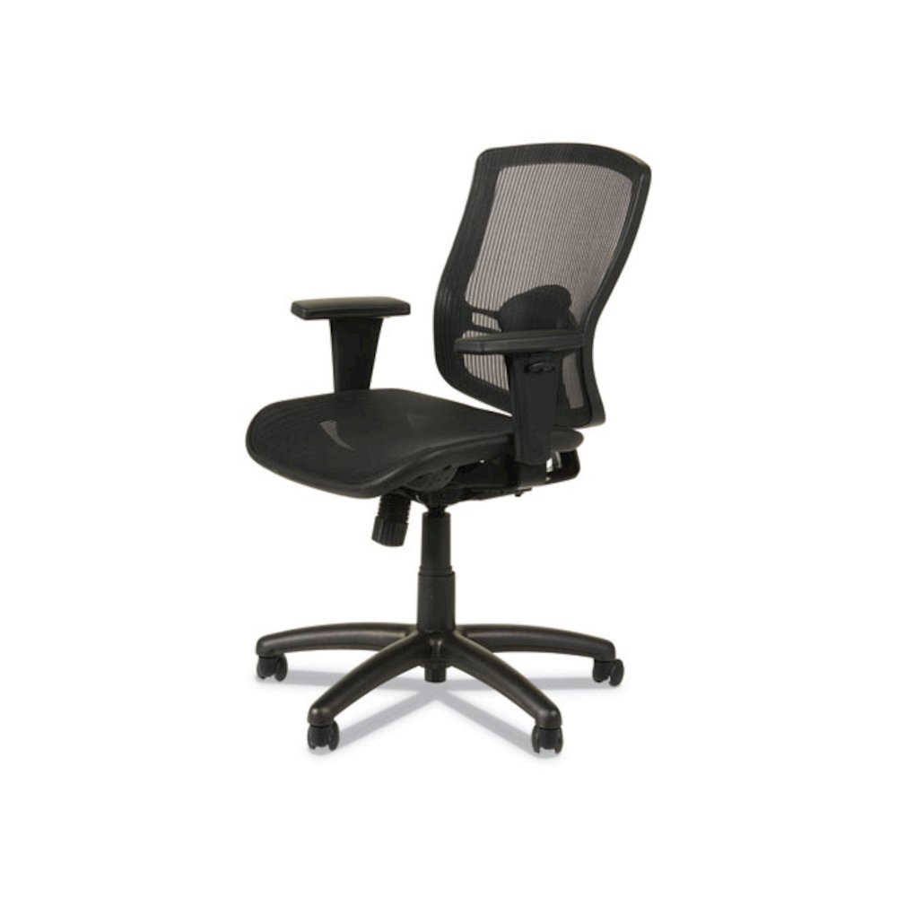 Alera Etros Series Suspension Mesh Mid-Back Synchro Tilt Chair, Supports Up to 275 lb, 15.74" to 19.68" Seat Height, Black. Picture 9