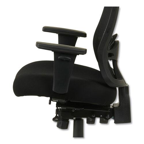 Alera Etros Series Mesh Mid-Back Petite Multifunction Chair, Supports Up to 275 lb, 17.16" to 20.86" Seat Height, Black. Picture 3