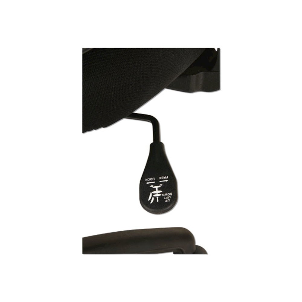 Alera Etros Series Suspension Mesh Mid-Back Synchro Tilt Chair, Supports Up to 275 lb, 15.74" to 19.68" Seat Height, Black. Picture 3