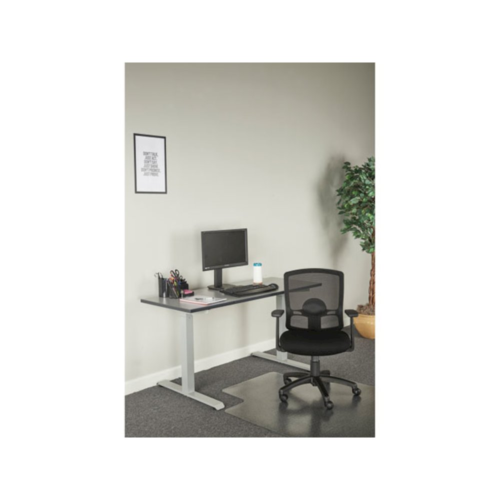 Alera Etros Series Mesh Mid-Back Petite Swivel/Tilt Chair, Supports Up to 275 lb, 17.71" to 21.65" Seat Height, Black. Picture 5