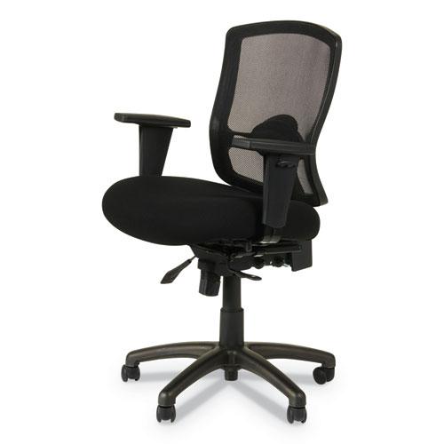 Alera Etros Series Mesh Mid-Back Petite Multifunction Chair, Supports Up to 275 lb, 17.16" to 20.86" Seat Height, Black. Picture 9