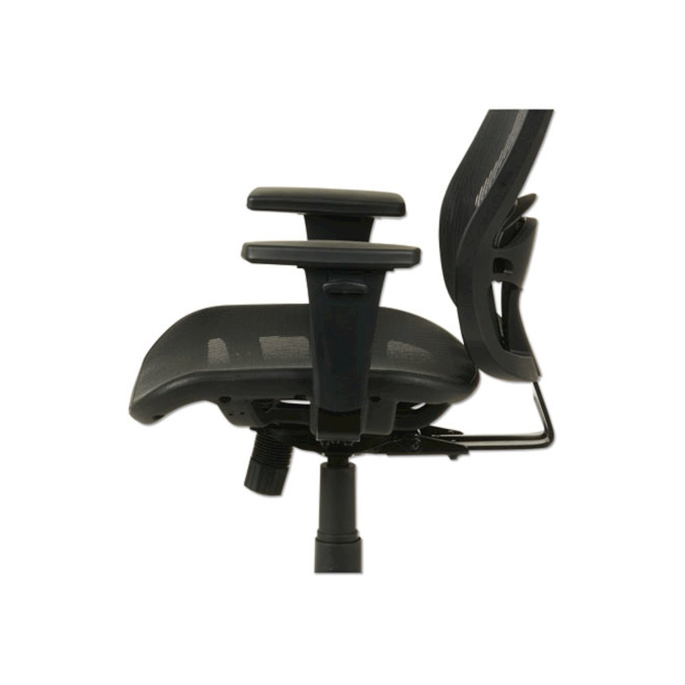 Alera Etros Series Suspension Mesh Mid-Back Synchro Tilt Chair, Supports Up to 275 lb, 15.74" to 19.68" Seat Height, Black. Picture 10