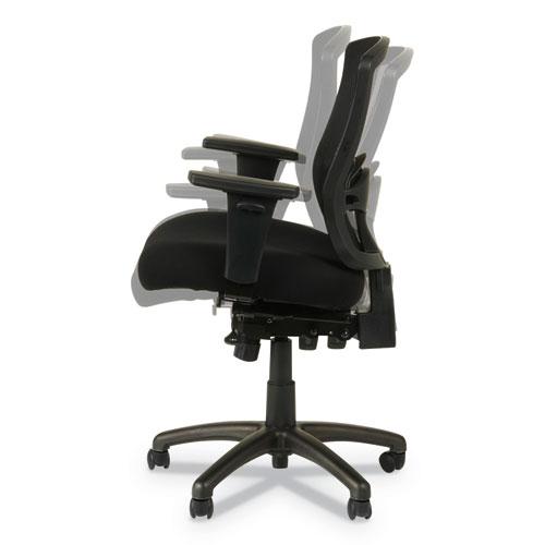 Alera Etros Series Mesh Mid-Back Petite Multifunction Chair, Supports Up to 275 lb, 17.16" to 20.86" Seat Height, Black. Picture 7