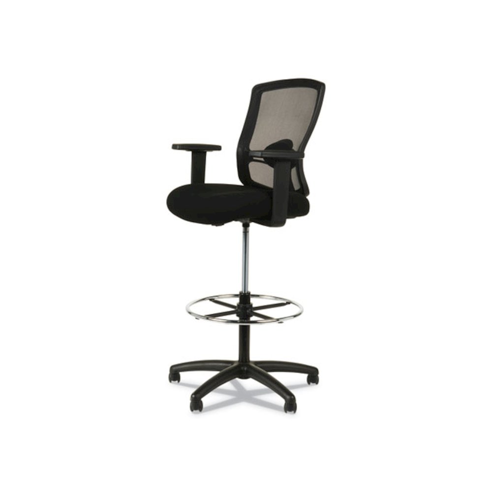 Alera Etros Series Mesh Stool, Supports Up to 275 lb, 25.19" to 35.23" Seat Height, Black. Picture 7