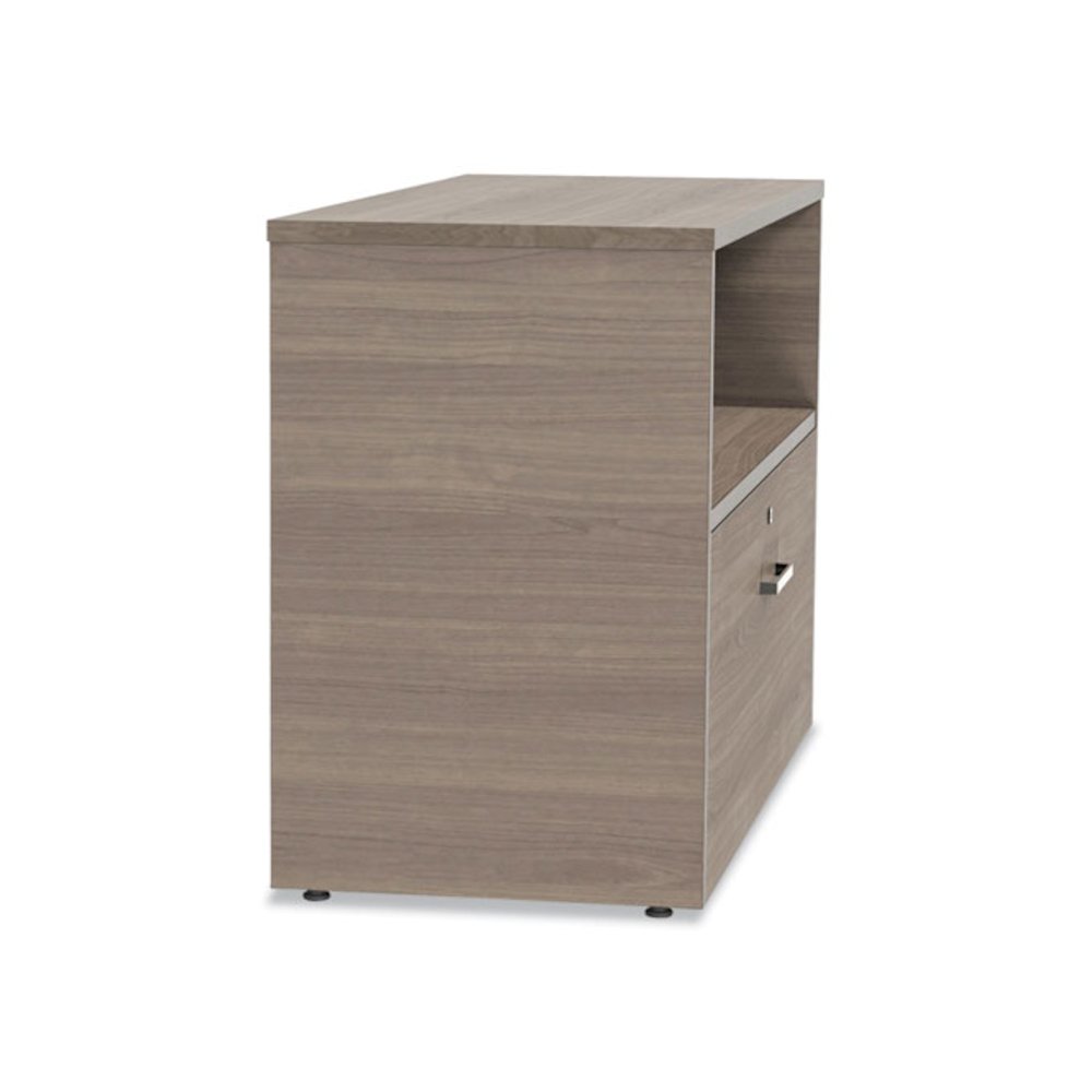 Urban Series Cabinet Credenza Pedestal with Lateral File, 35.25w x 15.25d x 23.75h, Natural Walnut. Picture 2