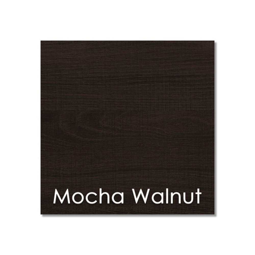 Trento Line Bookcase, Three-Shelf, 31.5w x 11.63d x 43.25h, Mocha. Picture 9