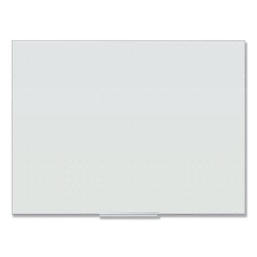 Floating Glass Ghost Grid Dry Erase Board, 48" x 36" (Actual Size: 47" x 35"), White Surface. Picture 1