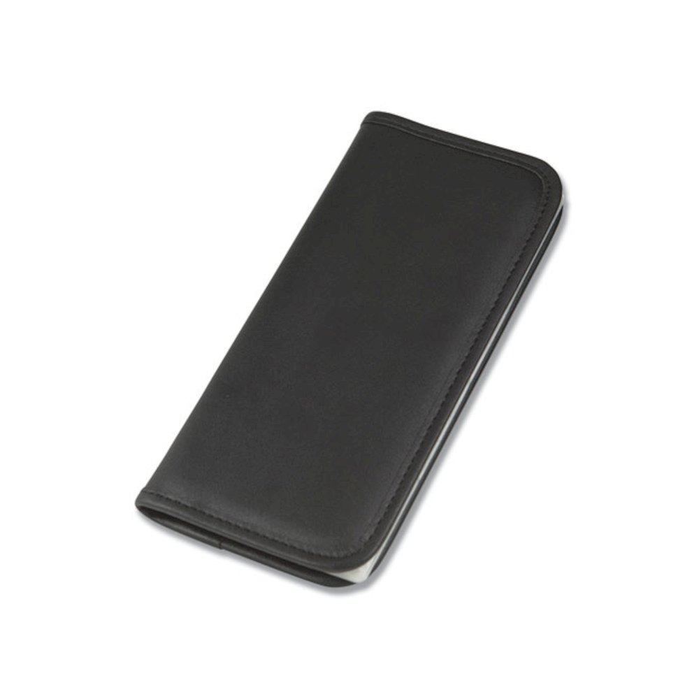 Professional Vinyl Business Card File, Holds 160 2 x 3.5 Cards, 4.75 x 10.25, Black. Picture 2