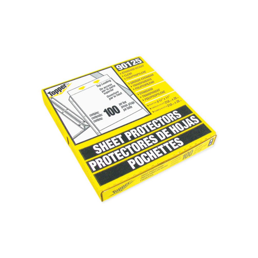 Polypropylene Sheet Protectors, Medium-Duty, Side: 3-Hole Punched, Top Load 8.5 x 11 Insert, Clear Front, 100/Box. Picture 3