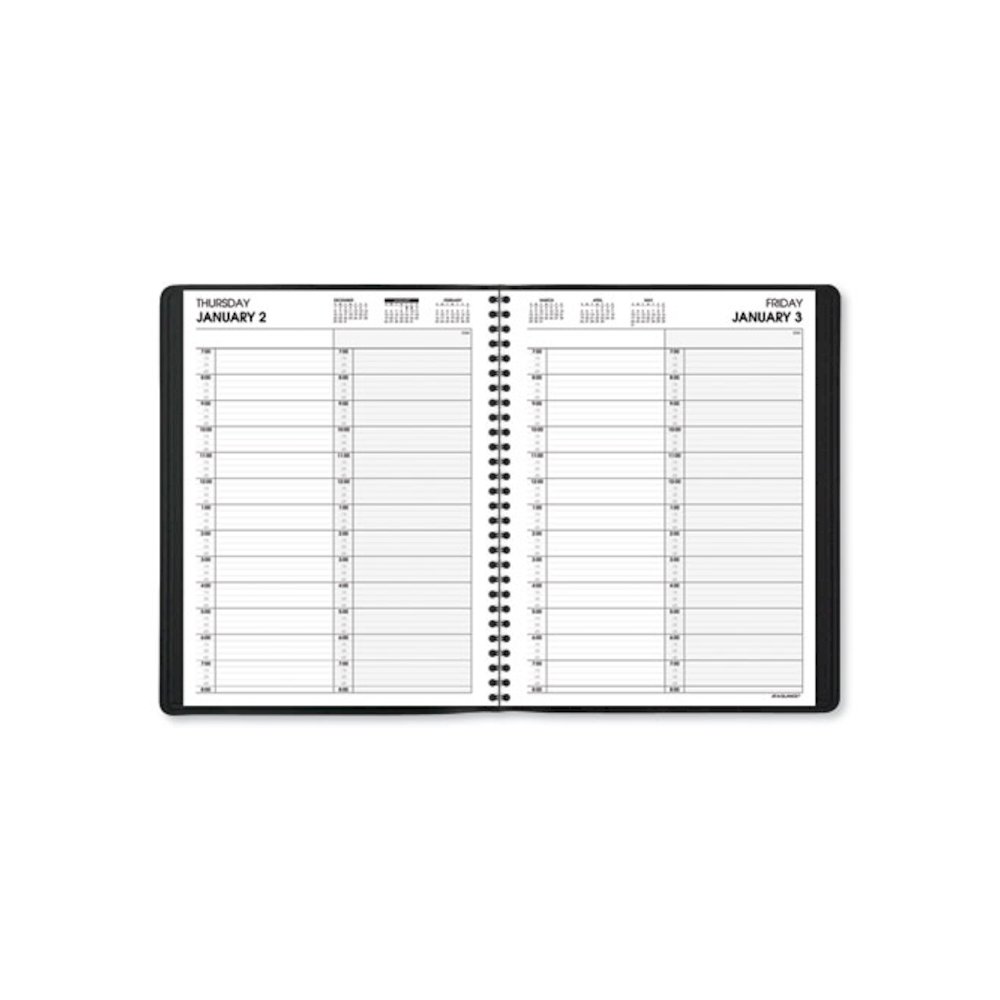 Two-Person Group Daily Appointment Book, 11 x 8, Black Cover, 12-Month (Jan to Dec): 2026. Picture 3
