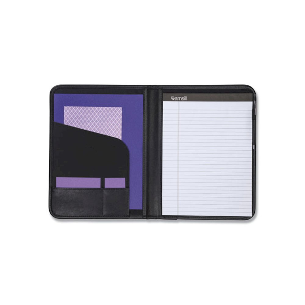 Professional Padfolio, Storage Pockets/Card Slots, Writing Pad, Black. Picture 3