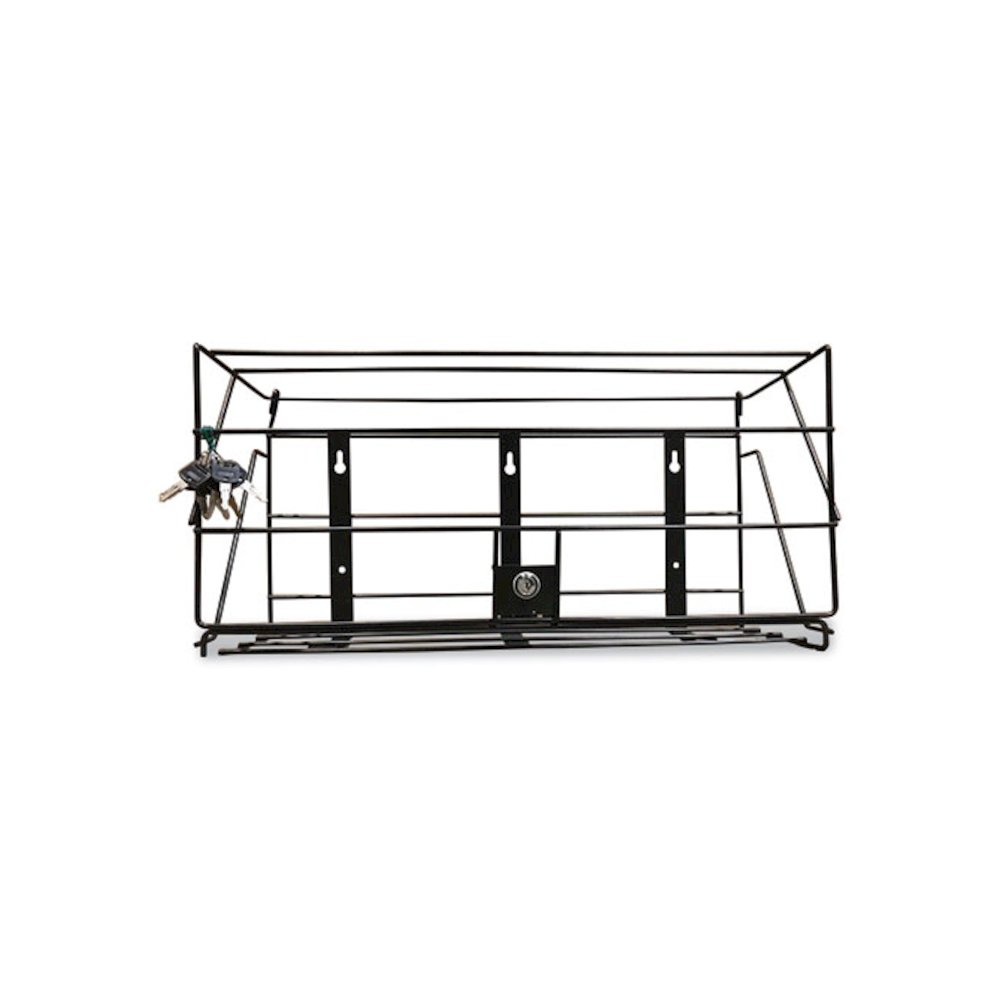 Locking Rack for 3 Liter PDC Cleaner Bottles, 1-Shelf, 24w x 10d x 12h, Black. Picture 1