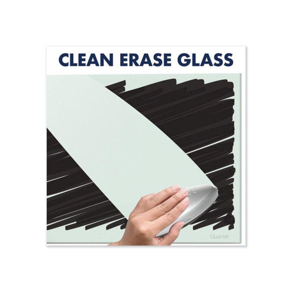 InvisaMount Magnetic Glass Marker Board, 74" x 42", White Surface. Picture 8